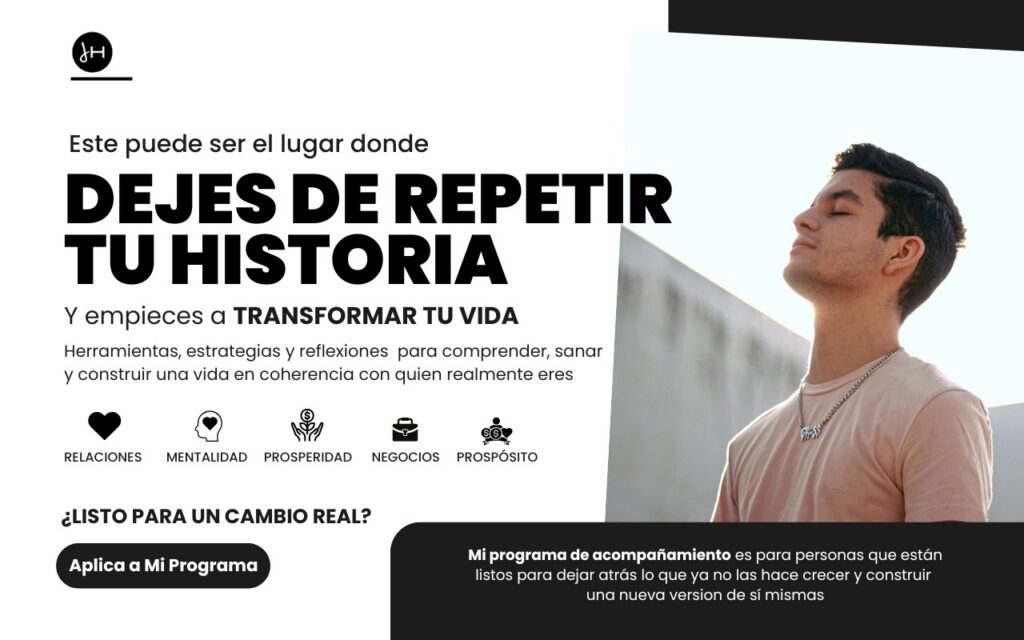 ¡Bienvenido! Este puede ser el lugar donde deje de repetirse la historia que llevas años intentando cambiar